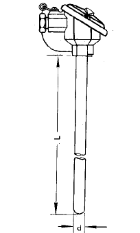 WZP-121無固定裝配式熱電阻安裝圖片
