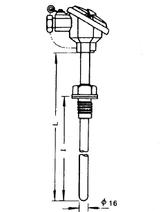 WRN-230固定螺紋防水裝配式熱電偶安裝圖片