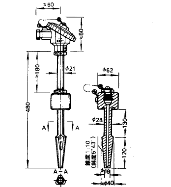 WRNR-01、WRER-01電阻測(cè)溫專用熱電偶