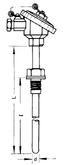 WRP-231固定螺紋裝配式熱電偶安裝圖片