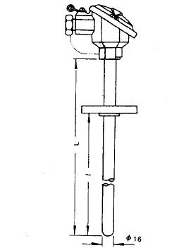 WRN-420固定法蘭熱電偶安裝圖片