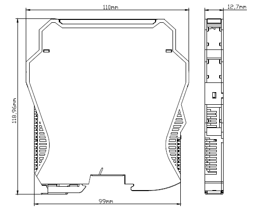 SBWR-2160D導(dǎo)軌型熱電偶度變送器安裝圖片