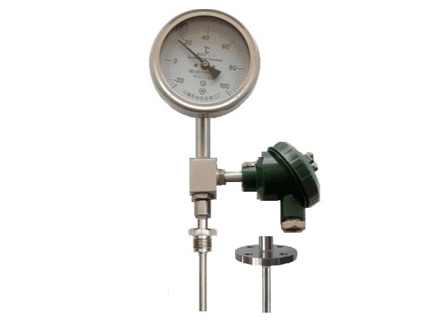 WSSP-474法蘭抽芯式萬(wàn)向一體化雙金屬溫度計(jì)